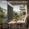 STEELSØN 'Serelia' Senkrechtmarkise mit Handkurbel 100x310 cm, anthrazit, stufenlos höhenverstellbar, wetterfest und UV-beständig, Klemmmarkise ohne Bohren, ausziehbare Vertikalmarkise Bild 5