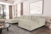 99rooms Massimo Wohnlandschaft Cordstoff POSO Greige mit Schlaffunktion Bild 2