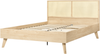 Bett mit Lattenrost MONPAZIER 140 x 200 cm Rattan Heller Holzfarbton Bild 5