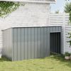 vidaXL Hundehütte mit Dach Anthrazit 196x91x110 cm Verzinkter Stahl 172575 Bild 3