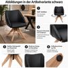 6er-Set Esszimmerstuhl HWC-Q52, Küchenstuhl Drehstuhl Polsterstuhl Esstischstuhl, drehbar Holz Kunstleder ~ hellbraun Bild 2