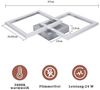 ZMH LED Deckenleuchte Wohnzimmer Modern 2 Flammig 24W Deckenlampe Küche - Warmweiß, Augenschutz, LED fest integriert, 3000k Bild 3
