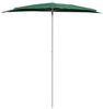 vidaXL Halb-Sonnenschirm mit Mast 180x90 cm Grün 315560 Bild 3