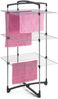 Turmwäschetrockner Fortino 25 m silber METALTEX klappbar variabel abklappbare Gitter halb geöffnet nutzbar mit Bügelhalter 64 x 69 x 134 cm Bild 2