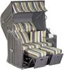 SunnySmart Garten-Strandkorb Rustikal 255 PLUS 2-Sitzer anthrazit/grün mit Kissen Bild 4