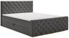 GRAINGOLD Montego Doppelbett 140x200, Boxspringbett, zwei Bettkästen, Glamour Stil, Velvet-Stoff, Anthrazit Bild 2