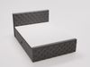 GRAINGOLD Montego Doppelbett 140x200, Boxspringbett, zwei Bettkästen, Glamour Stil, Velvet-Stoff, Anthrazit Bild 4