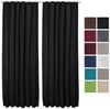 Beautissu Vorhang 2er Set Thermovorhang Gardine Schwarz Amelie TK, 140x245cm, Vorhang isolierend Kälte- & Hitzeschutz Universalband Verdunkelnd Bild 2
