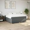 vidaXL Boxspringbett mit Matratze Dunkelgrau 180x200 cm Stoff 3285395 Bild 3