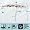 Sekey Sonnenschirm 400 x 220 cm Doppelsonnenschirm mit Kurbel, Groß Gartenschirm, UPF50+, LxB: 400,00x220,00 cm, Ohne/mit 50kg Ständer, UV 50+, wasserdicht, belüftet Bild 2