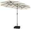 Sekey Sonnenschirm 400 x 220 cm Doppelsonnenschirm mit Kurbel, Groß Gartenschirm, UPF50+, LxB: 400,00x220,00 cm, Ohne/mit 50kg Ständer, UV 50+, wasserdicht, belüftet Bild 5