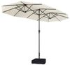 Sekey Sonnenschirm 400 x 220 cm Doppelsonnenschirm mit Kurbel, Groß Gartenschirm, UPF50+, LxB: 400,00x220,00 cm, Ohne/mit 50kg Ständer, UV 50+, wasserdicht, belüftet Bild 4