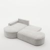 Ecksofa Schlafsofa Sofa VENEDIG Stoff Arena Hellgrau Ottomane Links Bild 3