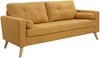 Vente-unique 'TATUM' 3-Sitzer Sofa, Bouclé Stoff gelb, 182 x 81 x 83 cm Bild 3