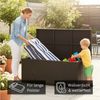 RS Trade 'Sienna' XL Kissenbox mit Doppel-Hubautomatik und Innenverkleidung, ca. 650 Liter, Polyrattan schwarz, 60 x 73 x 155 cm Bild 2