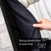 RS Trade 'Sienna' XL Kissenbox mit Doppel-Hubautomatik und Innenverkleidung, ca. 650 Liter, Polyrattan schwarz, 60 x 73 x 155 cm Bild 4