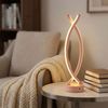 LED Tischleuchte, Opal, Pfirsichfarben, Touchdimmer, Dimmbar, H 41 cm Bild 2