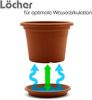 BigDean 8 Stück Blumentopf mit Untersetzer rund ø 20 cm Terrakotta– wetterfester Pflanzkübel Made in Europe Bild 4
