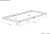 Bettrahmen Futon Bodenbett extra niedriges Unterschiebbett 90x190 Kiefer lackiert V-60.47K-09-190Rollrost und Matratze inkl. Bild 4
