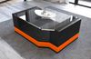 Couchtisch Leder Messana – Elegantes Design - Echtleder - Schwarz-Orange Bild 3