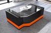 Couchtisch Leder Messana – Elegantes Design - Echtleder - Schwarz-Orange Bild 2