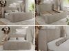 Polsterbett mit Lattenrost, Doppelbett für Schlafzimmer, Gepolstertes Kopfteil, Pocket matratze Härtegrad H3/H4 - EMORA CLASSIC DUO - 160 x 200 cm - Beige Struktur - VIRE - LUX Bild 2