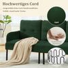 LVHOM 3-Sitzer Sofa mit Metallsockel, Polstersofa mit Seitentaschen, Loungesofa aus Cordstoff, Ergonomisches Stoffsofa, 171x72x80cm Bild 4