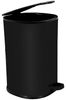 Euroshowers GmbH Kosmetikeimer Kosmetikeimer 5L mit Pedal – Schwarz, Bad-Treteimer mit Deckel Bild 2