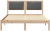 vidaXL Bettgestell mit gepolstertem Kopfteil Dunkelgrau 140 x 190 cm 878265 Bild 5