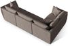 Micadoni Ecksofa Chris 4-Sitzer Links Strukturierter Stoff Warmes Grau Bild 3