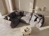 Micadoni Ecksofa Chris 4-Sitzer Links Strukturierter Stoff Warmes Grau Bild 4