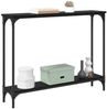 Konsolentisch, Beistelltisch, Konsole mit Regal Schwarz Eichen-Optik 100 x 22,5 x 75 cm Bild 3