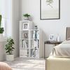 Homfa Bücherregal mit 4 Fächern, Regal weiß Standregal Holzregal 30x30x106cm Bild 3