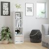 Homfa Bücherregal mit 4 Fächern, Regal weiß Standregal Holzregal 30x30x106cm Bild 2