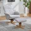 YakoHome Relaxsessel Grau 135.00*78.00*102.00 - Luxuriöser Sessel mit Massivholzfuß, atmungsaktiver Stoff, verstellbar Bild 5
