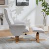 YakoHome Relaxsessel Grau 135.00*78.00*102.00 - Luxuriöser Sessel mit Massivholzfuß, atmungsaktiver Stoff, verstellbar Bild 4