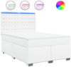 vidaXL Boxspringbett mit Matratze Weiß 140x190 cm Kunstleder 3293021 Bild 2
