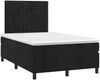 vidaXL Boxspringbett mit Matratze Schwarz 120x200 cm Samt 3143135 Bild 3
