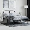 vidaXL Bettgestell mit Kopfteil Metall Schwarz 120x190 cm 353632 Bild 4