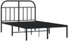 vidaXL Bettgestell mit Kopfteil Metall Schwarz 120x190 cm 353632 Bild 3