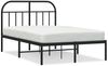vidaXL Bettgestell mit Kopfteil Metall Schwarz 120x190 cm 353632 Bild 2