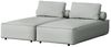 Chaiselongue Sezlong Liege 2er-Set SUMMER wetterfester Stoff NXL Hellgrau Bild 2