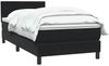 vidaXL Boxspringbett mit Matratze Schwarz 80x220 cm Samt 3316235 Bild 3
