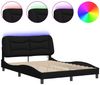 vidaXL Bettgestell mit LED ohne Matratze "Hvar" Schwarz 120x200 cm Stoff 3213692 Bild 2