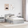 vidaXL Bettrahmen Graues Sonoma 120 x 190 cm Massives Kiefernholz 3412930 Bild 3