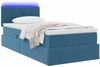 vidaXL LED-Speicherbett mit Matratze Dunkelblau 90 x 200 cm Samt 3371371 Bild 3