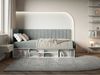 Selsey 'Ventrio' Jugendbett linksseitig mit Regalen, Easy-Clean-Samtbezug, grau, 90x200 cm Bild 2