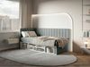 Selsey 'Ventrio' Jugendbett linksseitig mit Regalen, Easy-Clean-Samtbezug, grau, 90x200 cm Bild 3