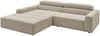 KAWOLA Sofa RENO Ecksofa Feincord beige mit motorischem Sitzvorzug Longchair links 68 x 217 x 258 cm Bild 2