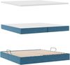 vidaXL Bett mit Stauraum und LED mit LED Dunkelblau 200 x 200 cm Samt 3372691 Bild 4